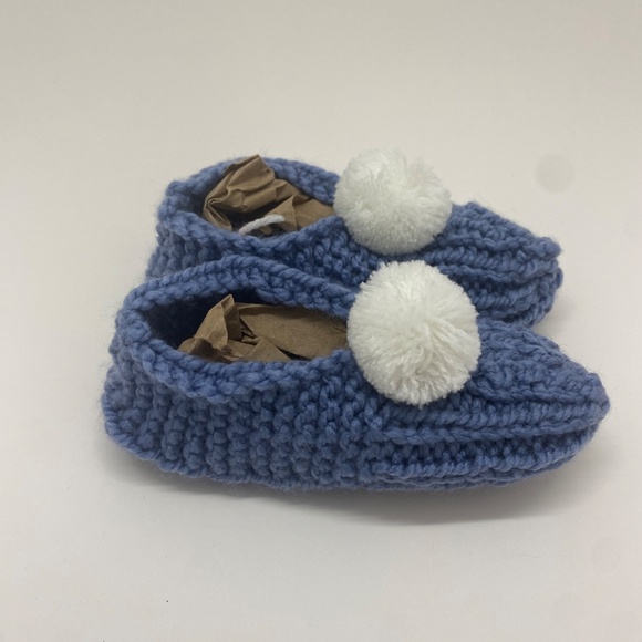Toddler Blue and White Slippers - Picture 4 of 4